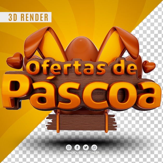 easter offer promotion 3d logo for companies