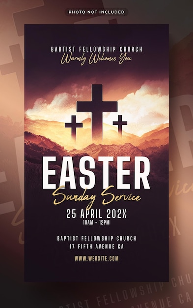 Easter Sunday Resurrection Church Service Instagram Facebook Post Story Social Media