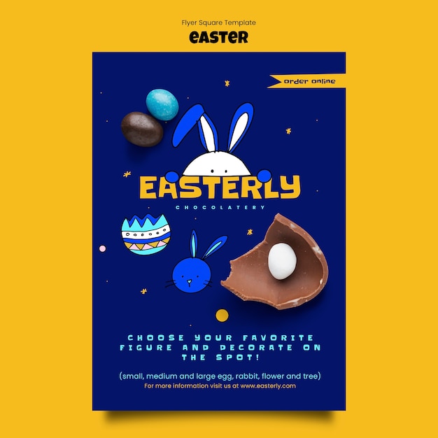 PSD easter template design