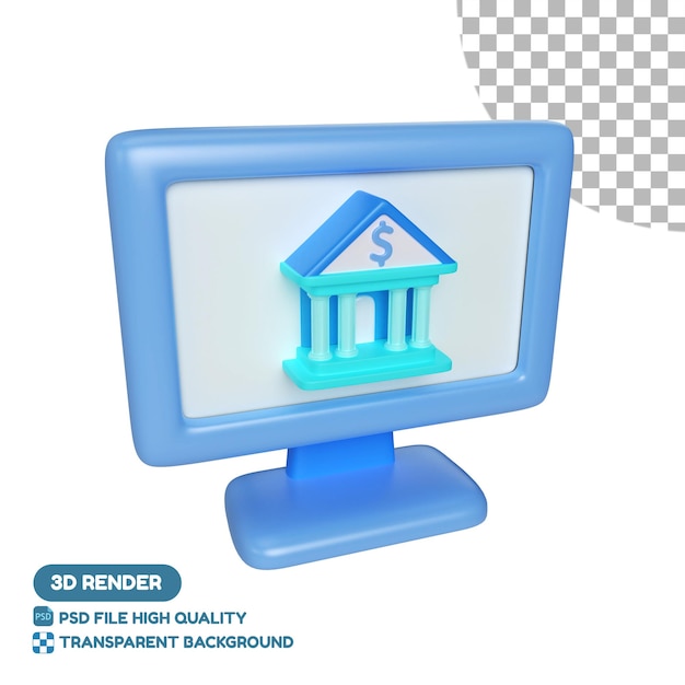 Ebanking 3D Illustration Icon