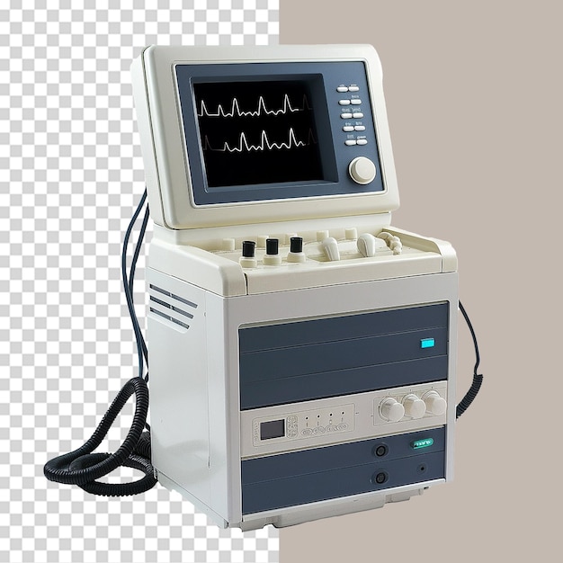 PSD ecg machine png isolated on transparent background