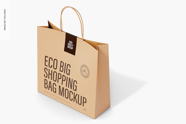 Eco Big Shopping Bag Mockup, Perspective