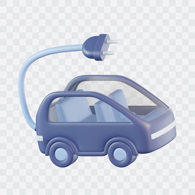 PSD eco car 3d icon