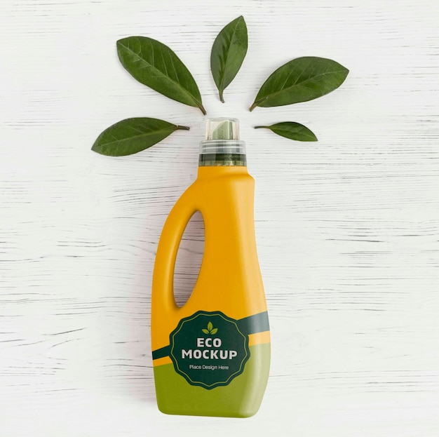 Eco cleaning products mockup