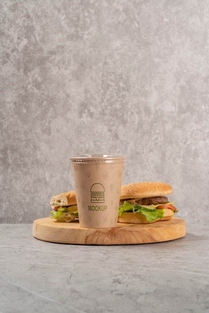 Eco friendly fast food packaging mock-up