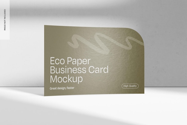 Eco Paper Business Card Mockup Left View