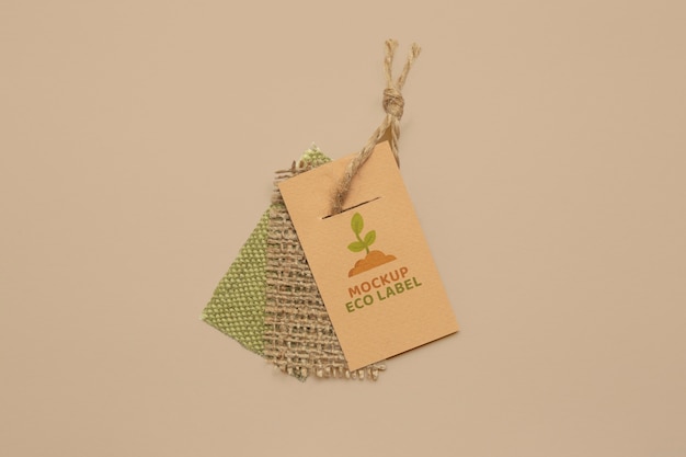 Eco paper label mockup design