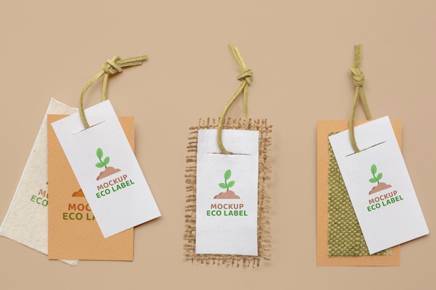 Eco paper label mockup design