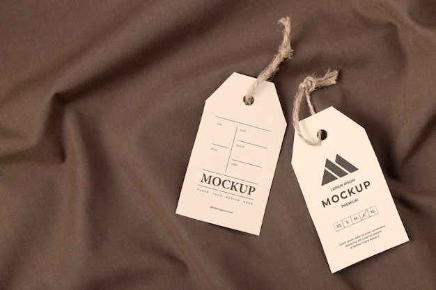 Eco paper labels mockup