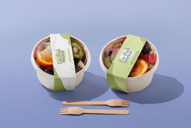 PSD eco plastic packaging mockup design