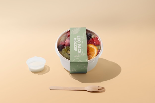 Eco plastic packaging mockup design