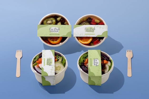 Eco plastic packaging mockup design