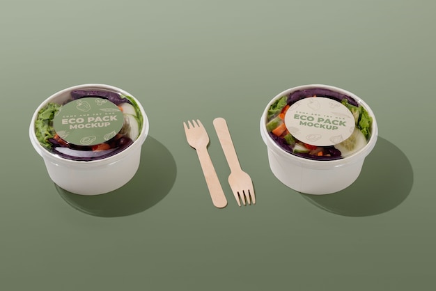 PSD eco plastic packaging mockup design