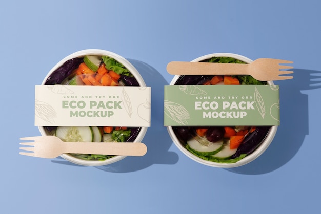 PSD eco plastic packaging mockup design