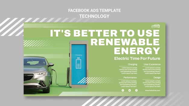 PSD eco technology facebook template