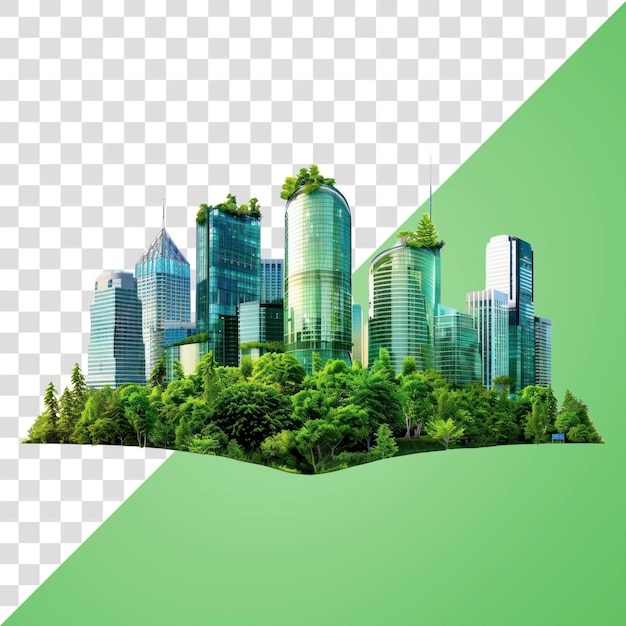 Ecofriendly urban skyscraper forest