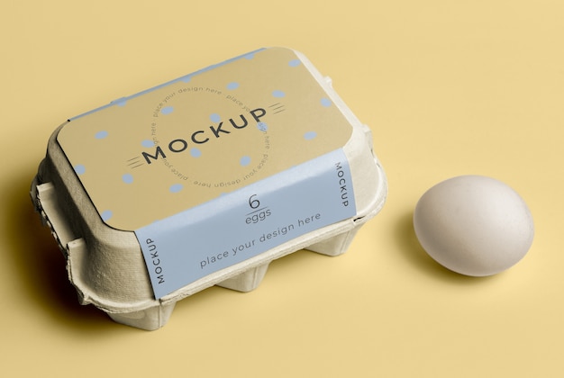 Ecologic eggs packaging design mockup