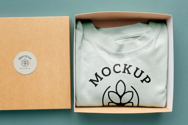 Ecological tshirt packaging mockup