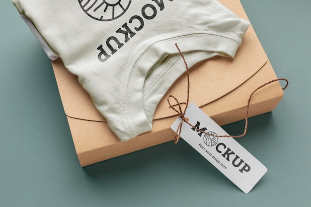 Ecological tshirt packaging mockup