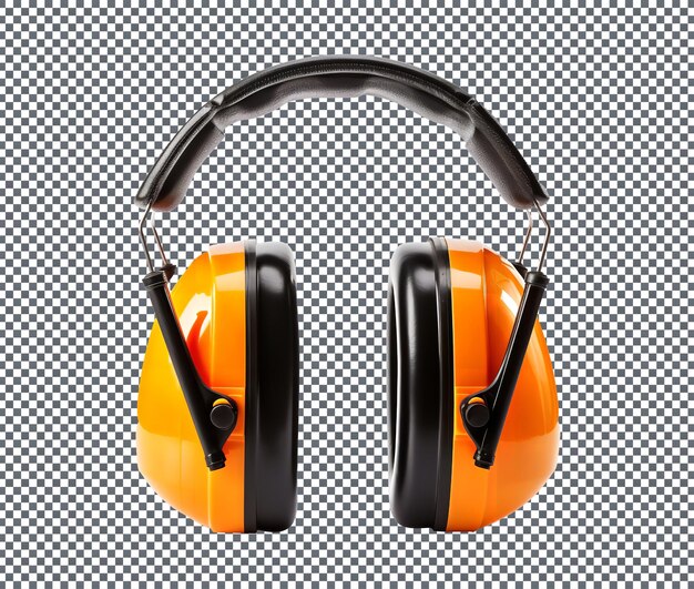 PSD economical ear muffs isolated on transparent background