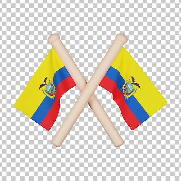 Ecuador Flag 3D Icon