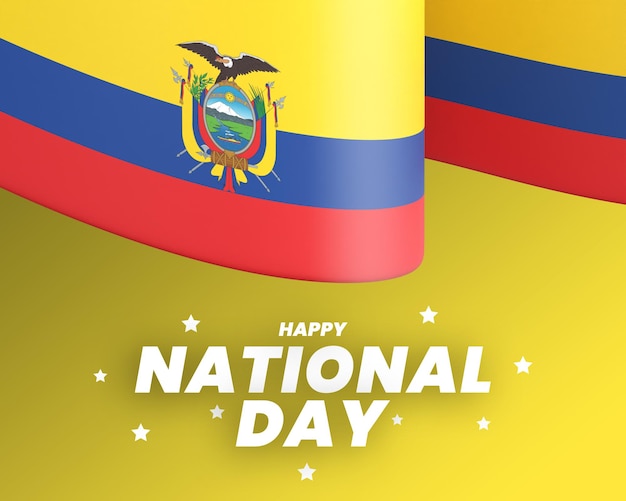 ecuador flag design template independence national day editable text and background