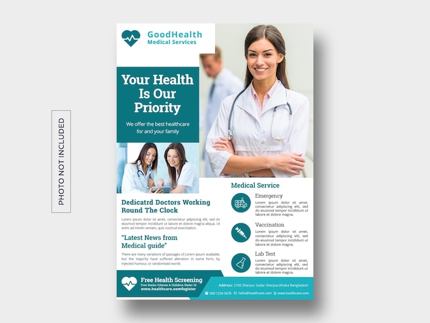 edical healthcare flyer template design