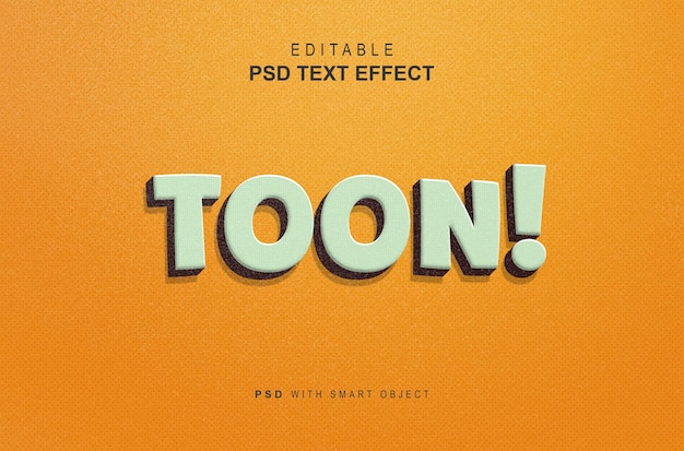 editable 3d cartoon text effect