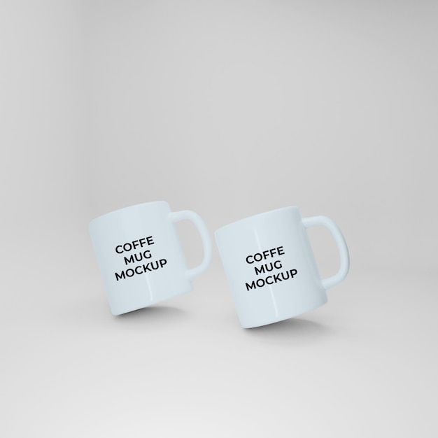 Editable 3d coffee cup mockup