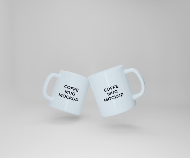 Editable 3d coffee cup mockup