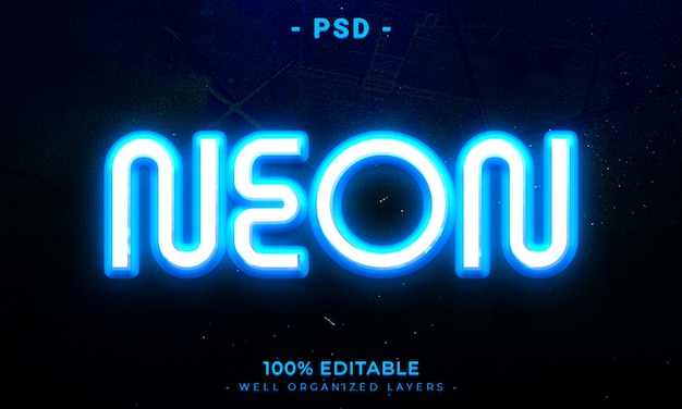 Editable 3d photoshop text effect style with abstract modern background