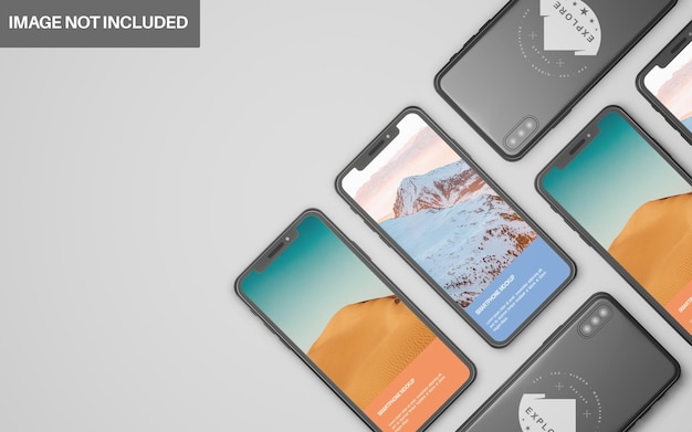 Editable 3D Realistic Smartphone Mockup Design