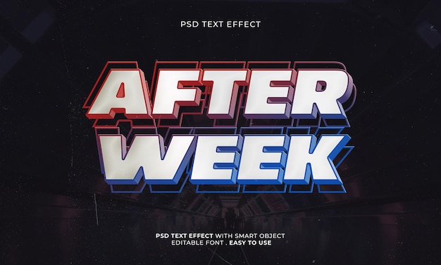 Editable 3d Text Effect After Week