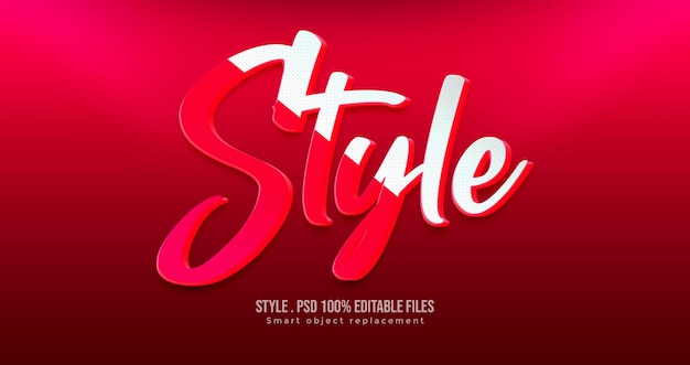 Editable 3d text effect design