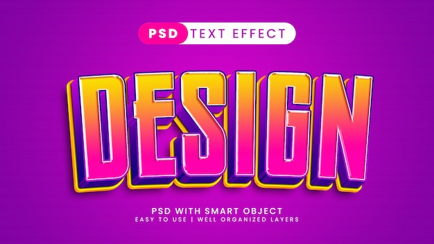 Editable 3d text effect or graphic style