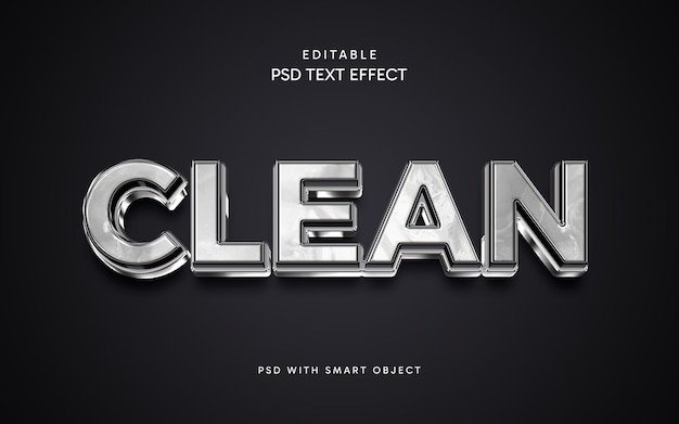 Editable Clean text effect