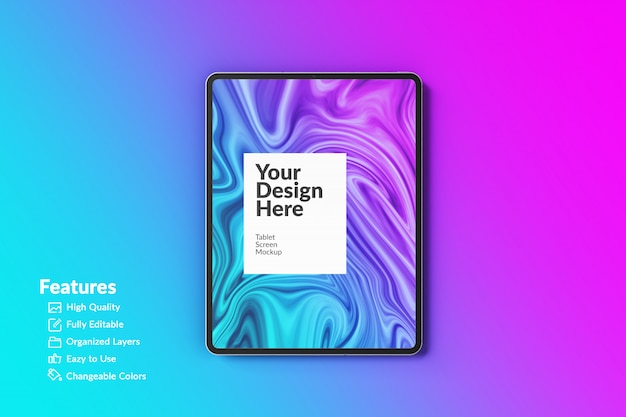 Editable Digital Device Tablet Screen Mockup