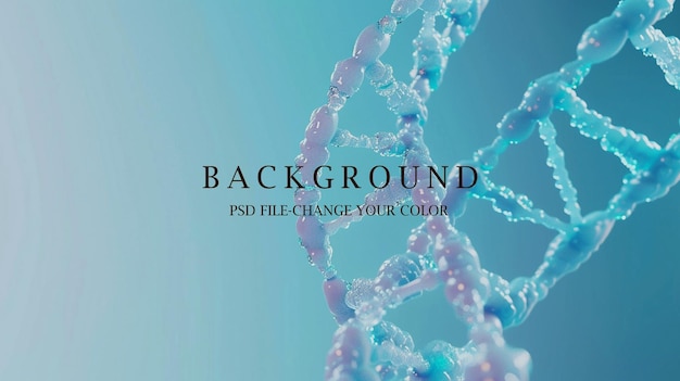 Editable DNA Structure Background with Customizable Colors PSD Template