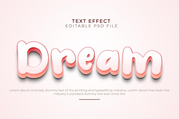 Editable dream text effects