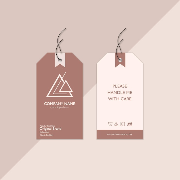 PSD editable front and back hangtag design