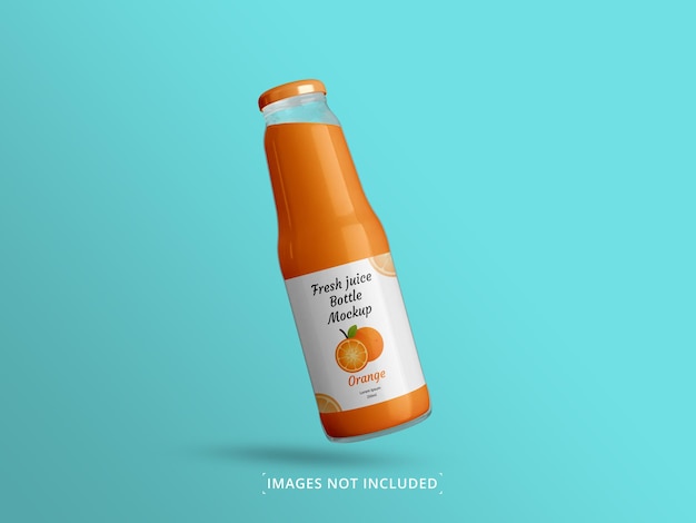 Editable healthy juice bottle mockup