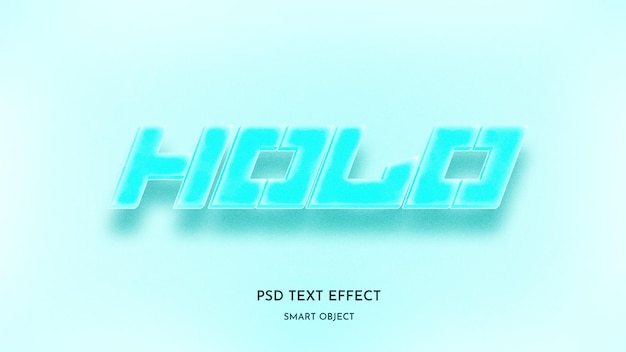 Editable holographic text effect stylized display font style