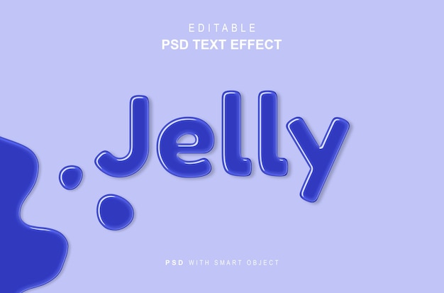 Editable jelly text effect