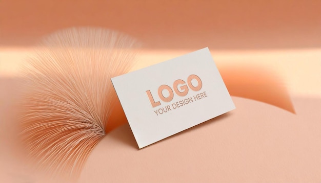 Editable logo mockup template PSD