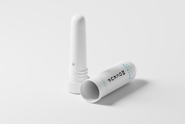 Editable Nasal Inhaler Tube Mockup PSD