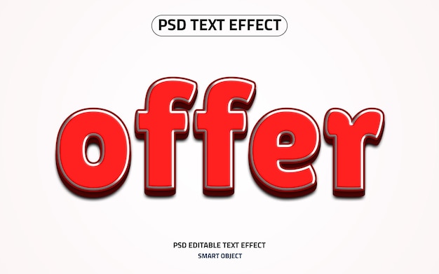 Editable offer logo text effect