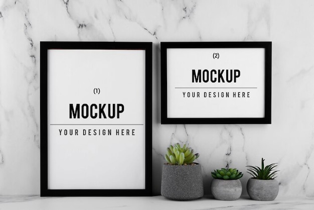 PSD editable psd photo frames mockup