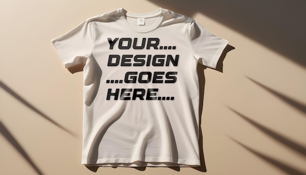 Editable PSD t shirt mockup with minimal background