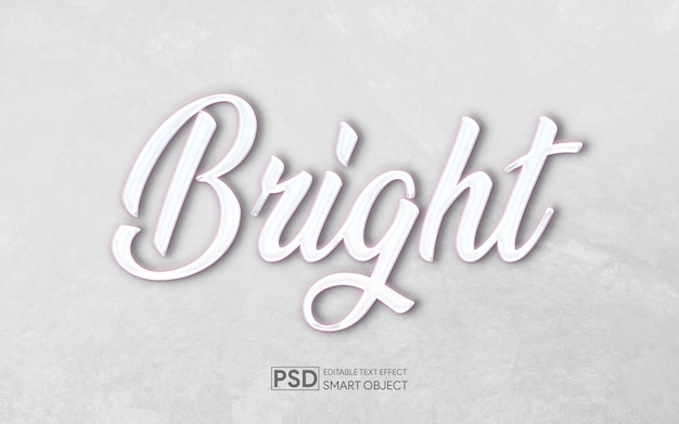 Editable PSD text effect 3d alphabet style