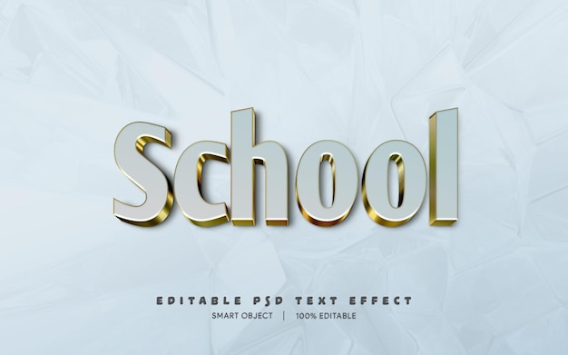 Editable PSD text effect 3d alphabet style